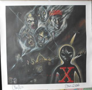 Rare X Files 1996 Chris Carter David Was Signed Poster Songs In The Key Of X