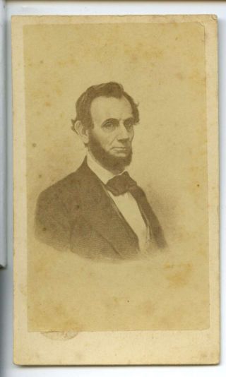 Rare Abraham Lincoln Civil War Era Vintage Cdv Photo Carte De Visite Id: 139