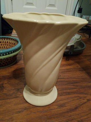 Vintage Nelson Mccoy Stoneware Hourglass 10 " Vase Pottery Very Rare Ex