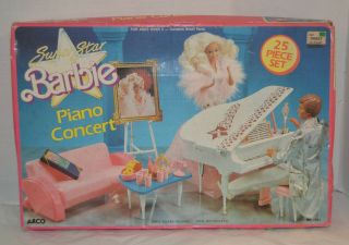 Star Barbie Piano Concert Playset Mattel No.  7314 In Open Box