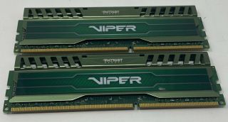 RARE Green Patriot Viper 16GB (2x8GB) RAM PC3 - 12800 (DDR3 - 1600) Desktop Memory 2