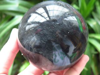 662g Rare Natural White Rainbow Obsidian Crystal Sphere Ball Healing A64