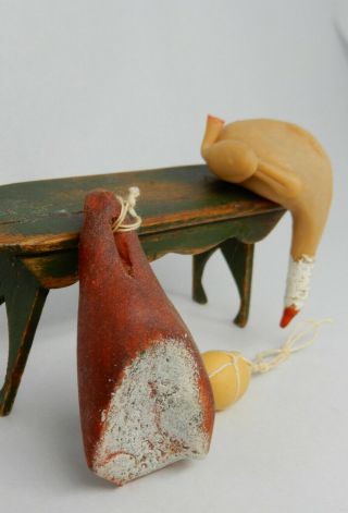 Vintage Hand Sculpted Butcher Shop Meats Ham Artisan Dollhouse Miniature 1:12 3