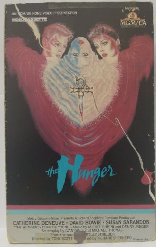 The Hunger Vhs Big Box 1983 Rare Vintage Cult Mgm Home Video