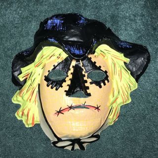 Rare Vintage Ben Cooper Disney Scarecrow Of Romney Marsh Halloween Mask