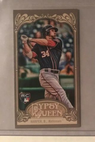 2012 Topps Gypsy Queen 33rd National Mini Gqb3 Bryce Harper Rookie Rc Rare