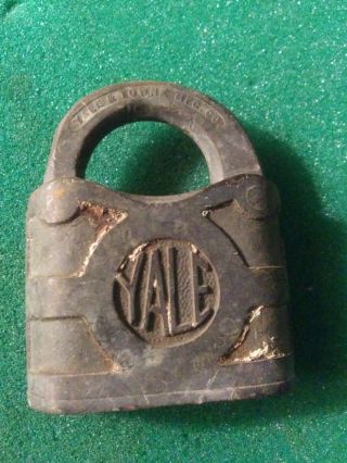 Old Vintage Rare Yale Pad Lock No Key Stanford Conn.  Usa