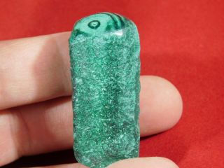 A Very Rare & 100 Natural Polished Cave Malachite Stalactite The Congo 42.  9gr