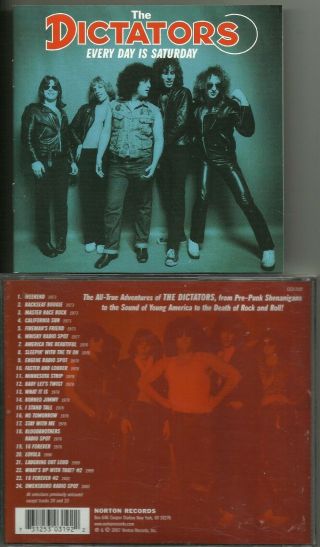 The Dictators - Every Day Is Saturday 2007 Punk Cd Norton Very Rare
