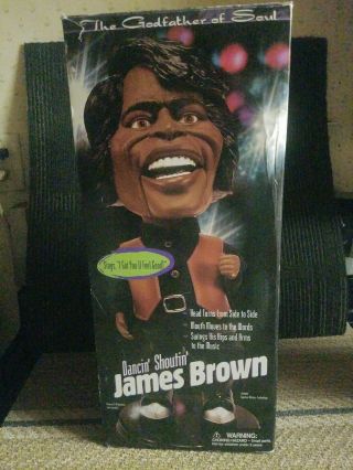 Animated James Brown Gemmy 2001 19 " Dancing Singing Rare I Feel Good