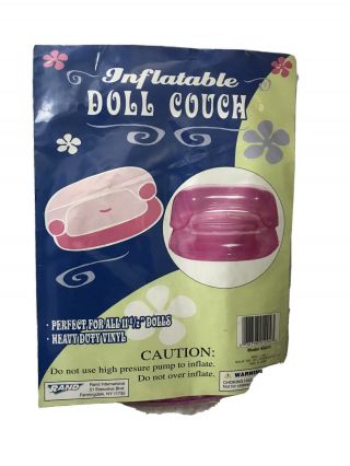 Barbie Size Inflatable Couch - Pink - Vintage In Package Rand