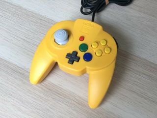 Horipad Nintendo 64 Controller (N64) Hori Pad Yellow - RARE Japan Firm Stk 2