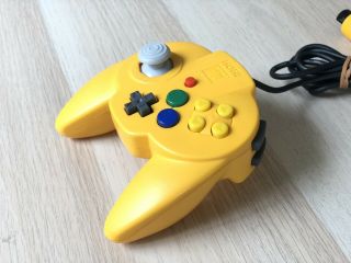 Horipad Nintendo 64 Controller (N64) Hori Pad Yellow - RARE Japan Firm Stk 3