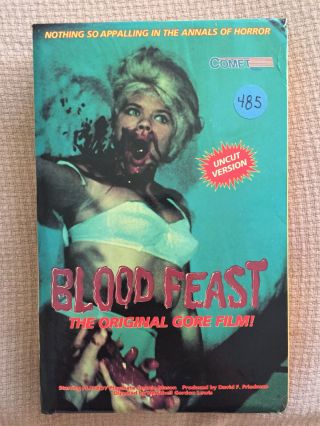 Blood Feast 1963 Rare Comet Video Big Box Vhs Directed By Hg Lewis