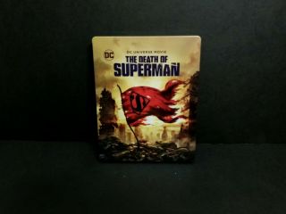 The Death Of Superman (blu - Ray,  Dvd,  2018) Target Exclusive Steelbook.  Oop Rare