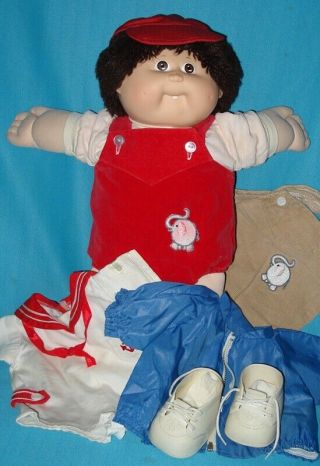 Vintage 16 " Cabbage Patch Boy With Shag Hair &
