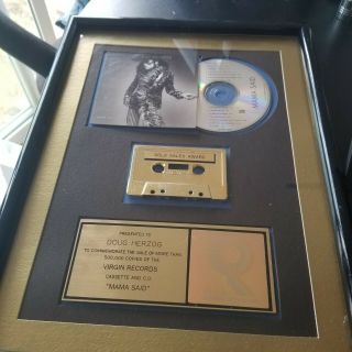 Lenny Kravitz 1991 Mama Said Cd/cassette Award Rare Vintage