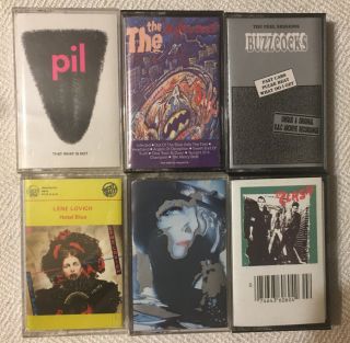 6 Rare Wave/punk Cassettes Buzzcocks Lene Lovich,  Pil,  The Clash,  Siouxsie