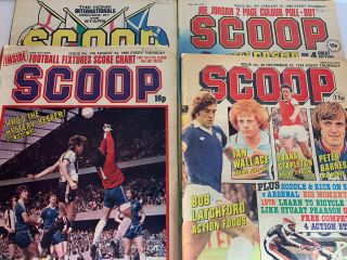 Joblot 4 X Scoop Football Magazines 1978 1980 - Rare