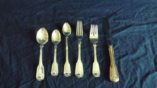 Reed & Barton " Winterthur " Silver Plated Flatware Set 6 Piece Place Setting