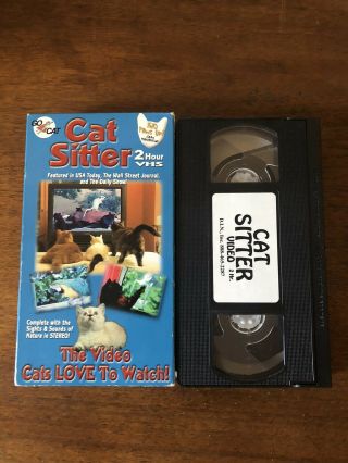 Vintage Cat Sitter 2 Hour Vhs Movie For Cats Pets To Watch On Tv 201 Rare