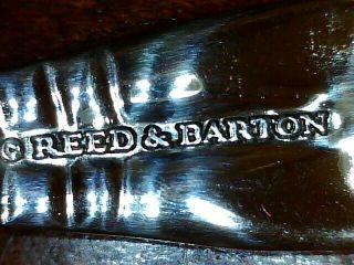 Vintage Antique Reed and Barton Baby Fork & Spoon,  Clown Handle 4.  5 