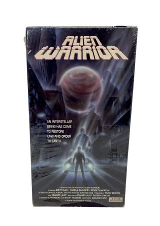 Alien Warrior Vhs Rare Cult Sci - Fi Action Avid Video Plastic Still On Cover