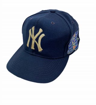 Vintage 90s York Yankees World Series 1996 Annco Plain Logo Navy Rare