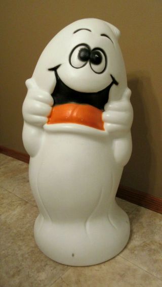 Vtg Htf Rare " Drainage Ind " Halloween Lighted Ghost Blow Mold - 31 " Tall