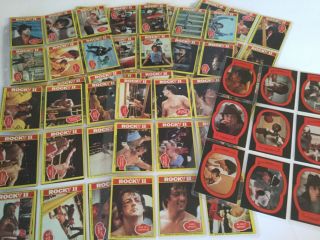 Sylvester Stallone Rocky Ii Topps Trading Cards Dated 1979 Rare Talia Shire