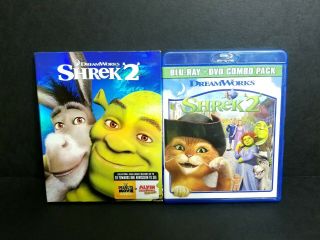 Shrek 2 (blu - Ray,  Dvd,  2015) W/ Oop Rare Family Icons Slipcover.  Mike Myers