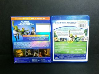 Shrek 2 (Blu - ray,  DVD,  2015) w/ OOP Rare Family Icons Slipcover.  Mike Myers 2