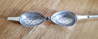 Antique Silver Plated Tea Infuser Long Handle 3