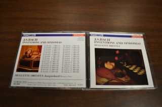 Huguette Dreyfus - J.  S.  Bach Inventions And Sinfonias Cd Denon Japan Oop Rare