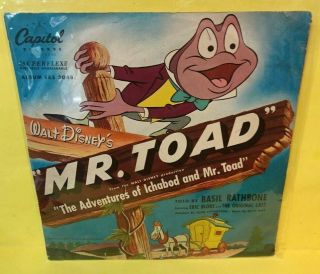 Rare 1960s Walt Disney The Adventures Of Ichabob & Mr Toad Album Great Shape
