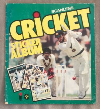 Rare 1982 - 83 Scanlens Cricket Album With Complete Set Of Stickers.