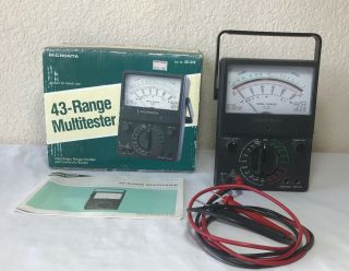 Multitester Micronta 43 - Range No.  22 - 214 1986 Tandy With Instructions & Box
