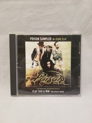 Poison - Crack A Smile And More - Promotional Cd - In Store Play Sampler - Rare