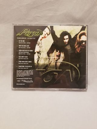 POISON - CRACK A SMILE AND MORE - PROMOTIONAL CD - IN STORE PLAY SAMPLER - Rare 2