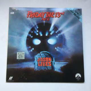 Rare Horror Laserdisc Friday The 13th Part Vi Jason Lives 1986