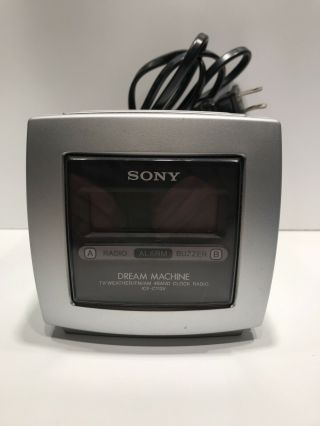 Vintage Sony Dream Machine Tv/fm/am/weather Cube Clock Radio Icf - C113v Digital