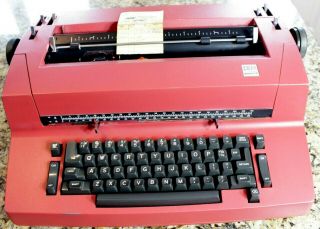 Vintage Rare Red Ibm Correcting Selectric 2 Electric Typewriter Ii