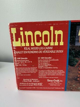 Dura - Craft LC160 Lincoln Log Cabin - Vintage - But Never Built 2