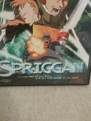 SPRIGGAN (DVD,  2001) rare Japanese Anime Hirotsuge Kawasaki English and Japanese 3