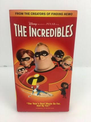 Disney Pixar The Incredibles 2004 Vhs Rare Oop Vg Fast