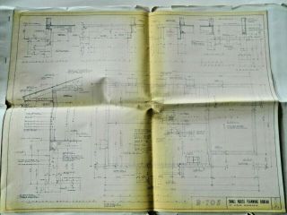 Rare Vintage House Plan Blueprints Scamatics Cir.  1960 Small House Planning B - 705