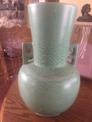 Rare Antq.  Mottled Arts&craft Pottery Vase,  Early Panama,  Or Haeger Geranium