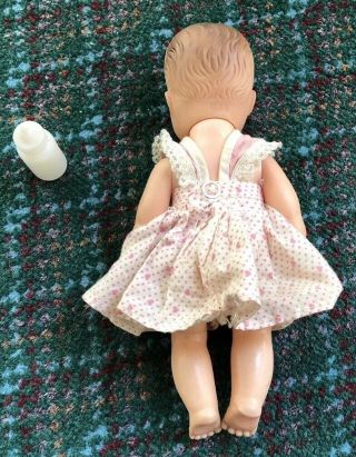Vintage Porcelain Baby Doll in White & Pink Dress 3