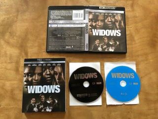 Widows 4k Ultra Hd/blu Ray 20th Century Fox Rare Slipcover No Digital