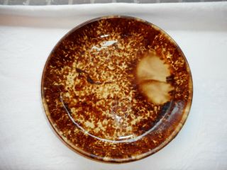 Antique Bennington Pottery Large 10 1/4 " And Heavy Brown Pie Plate